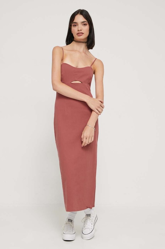 Abercrombie & Fitch sukienka z elastanem różowy KI159.3295.552