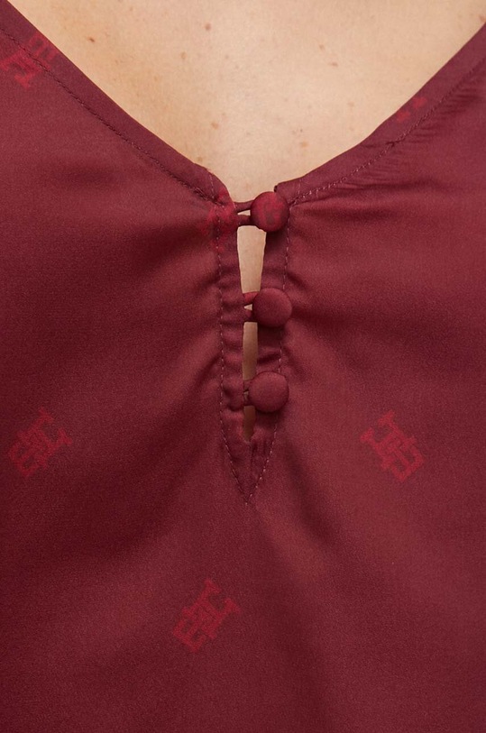 Tommy Hilfiger koszula nocna UW0UW04843 bordowy