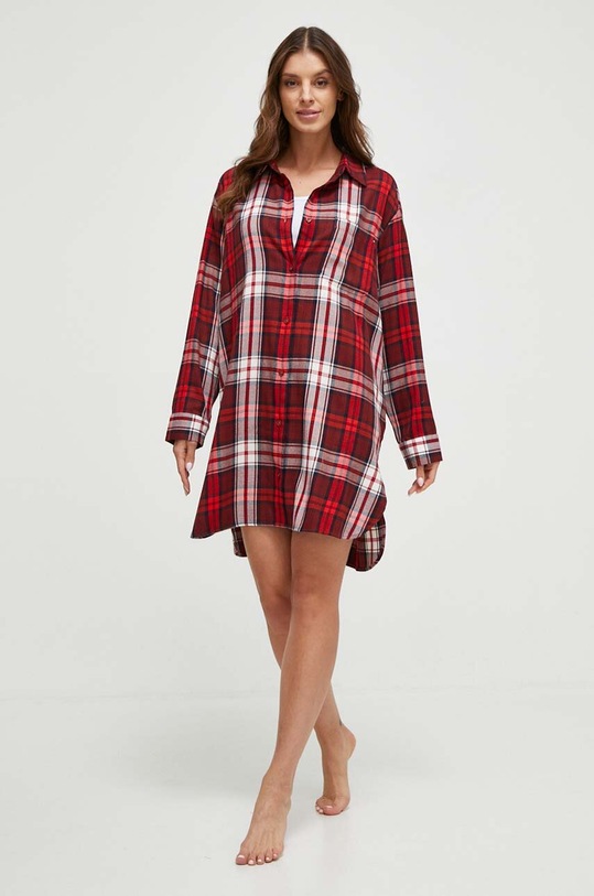 Tommy Hilfiger koszula nocna UW0UW04874 bordowy AW23