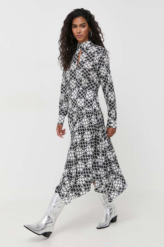 Karl Lagerfeld sukienka jedwabna czarny 236W1301