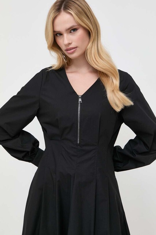 Βαμβακερό φόρεμα Karl Lagerfeld 236W1300 μαύρο AW23