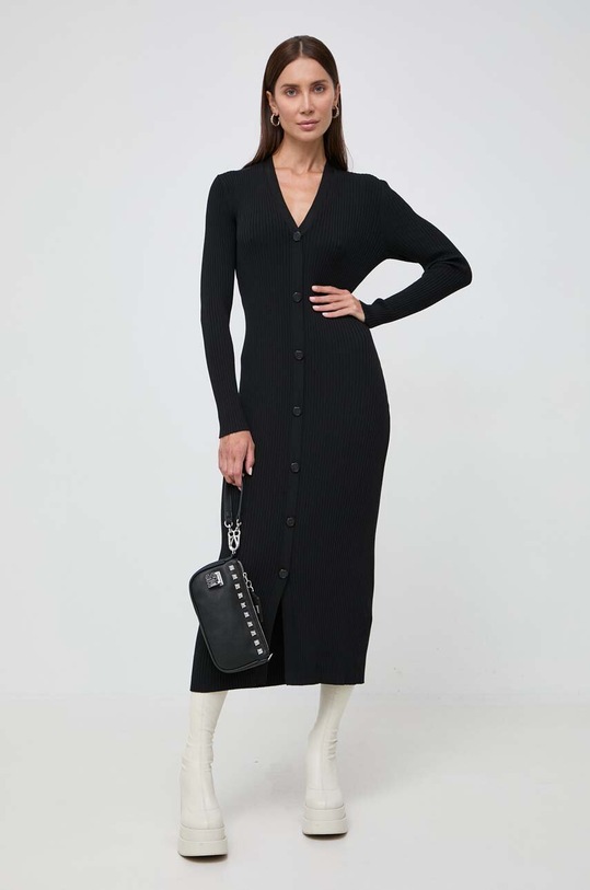 Φόρεμα Karl Lagerfeld 236W1308 μαύρο AW23