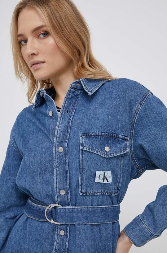 Джинсова сукня Calvin Klein Jeans блакитний J20J221812