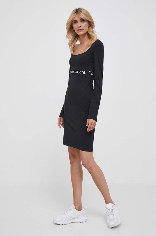 Calvin Klein Jeans sukienka J20J221989 czarny AW23