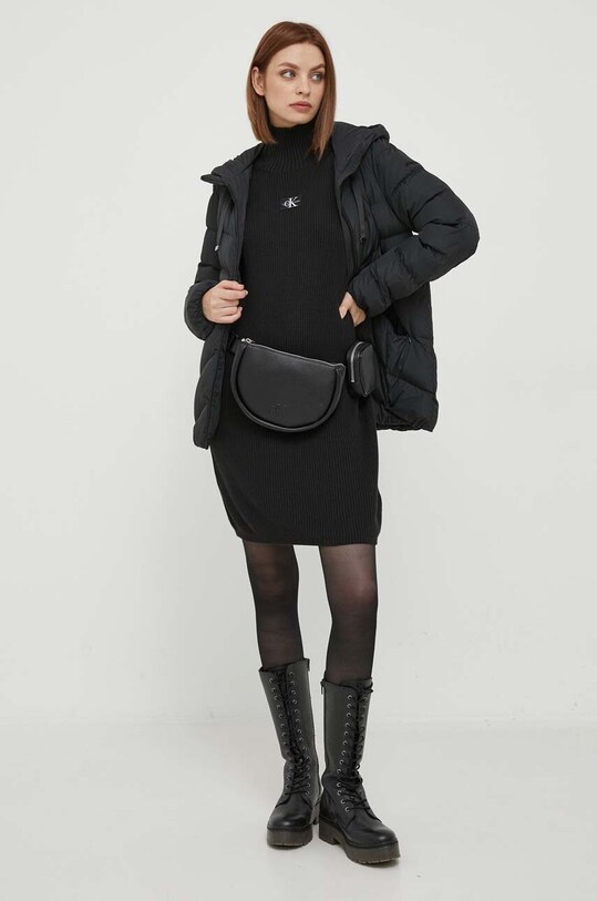 Бавовняна сукня Calvin Klein Jeans J20J221992 чорний AW23