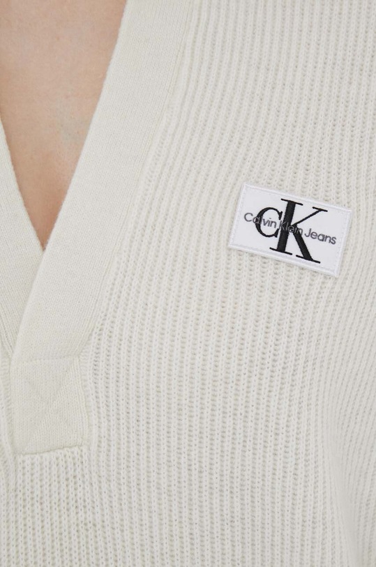 Calvin Klein Jeans sukienka wełniana J20J222280 biały