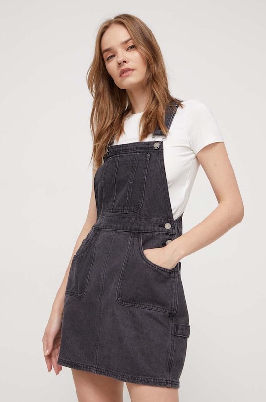 Φόρεμα τζιν Guess Originals casual μαύρο W3BG43D4Y50