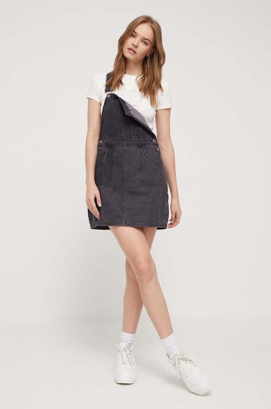 Φόρεμα τζιν Guess Originals W3BG43D4Y50 μαύρο AW23