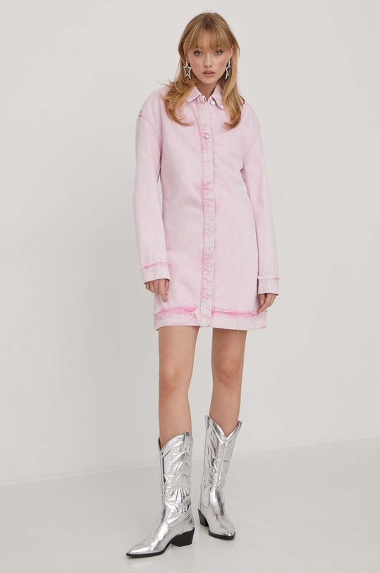 Džínové šaty Stine Goya Marie růžová SG5274