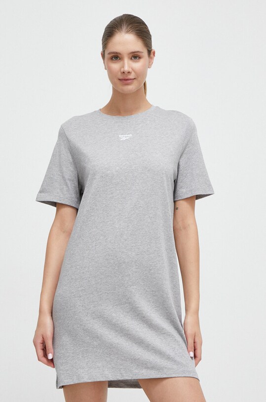Бавовняна сукня Reebok casual сірий 100037530