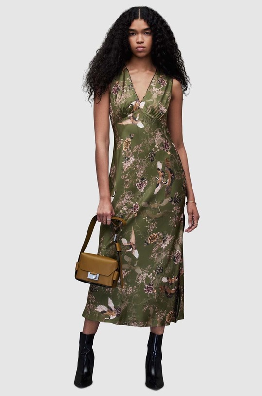 Φόρεμα AllSaints KARLA PEGGY DRESS πράσινο WD068Z