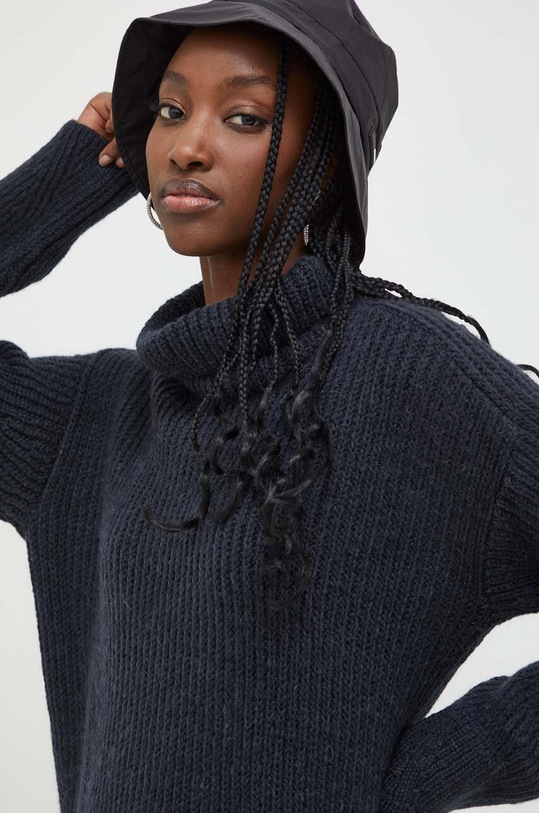 Superdry sukienka z domieszką wełny granatowy W8011684A.98T