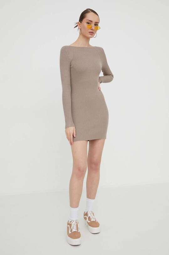 Šaty Abercrombie & Fitch KI159.3444.465 hnedá AW23