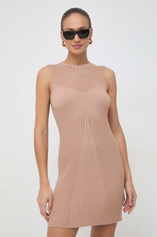 Φόρεμα Guess εμπριμέ καφέ W4RK20.Z2YN2