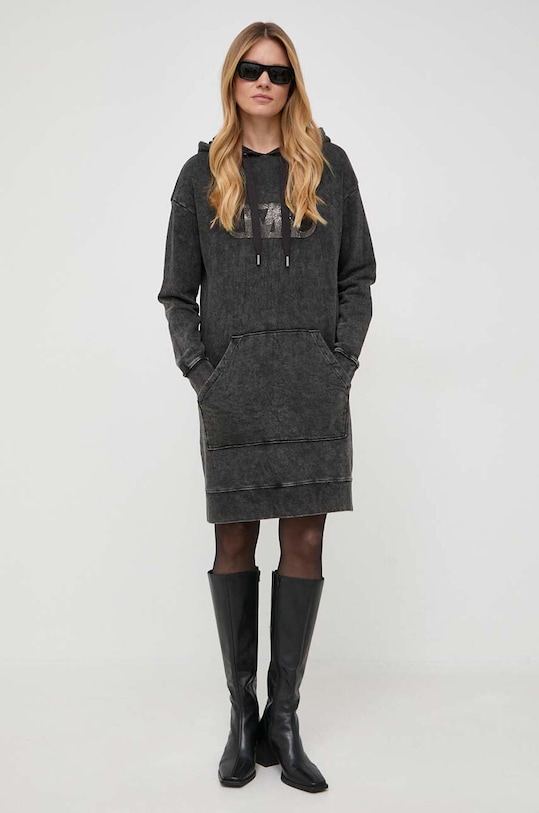 MICHAEL Michael Kors sukienka bawełniana MH382045DC szary AW23