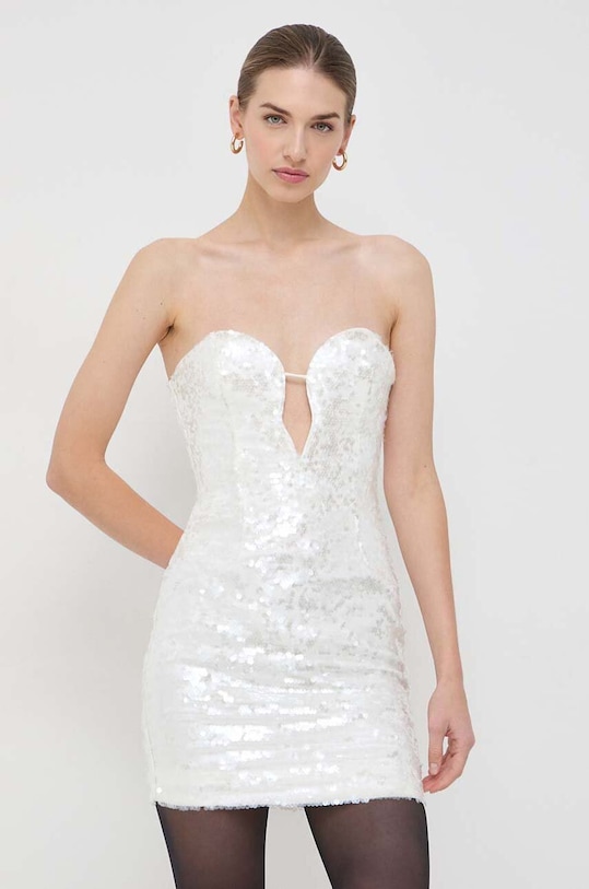 Bardot rochie mini bej 58777DB.NUDE.SEQ