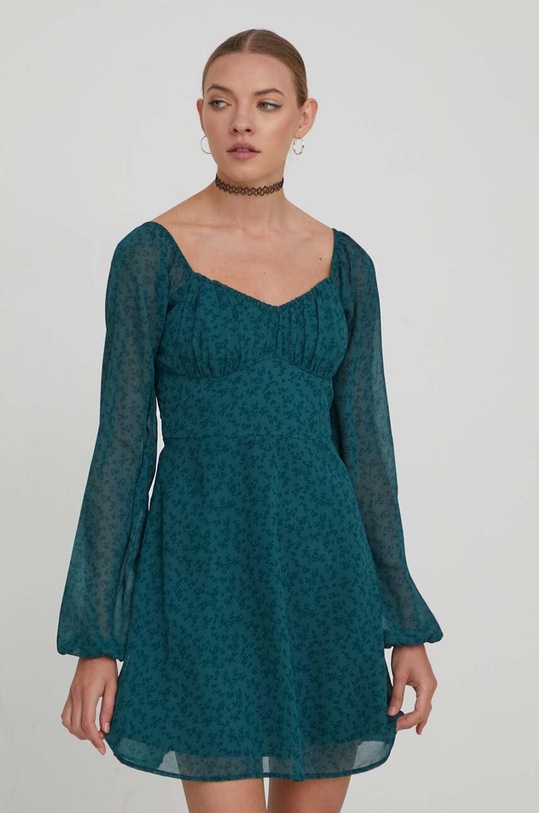 Hollister Co. sukienka KI359.3194.308 zielony AW23