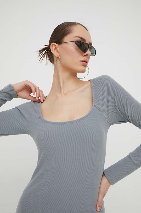 Šaty Hollister Co. KI359.3240.131 sivá AW23