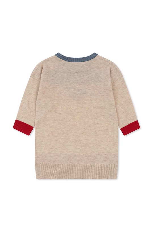 DÍVKA Dětské bavlněné šaty Konges Sløjd KS6097 béžová