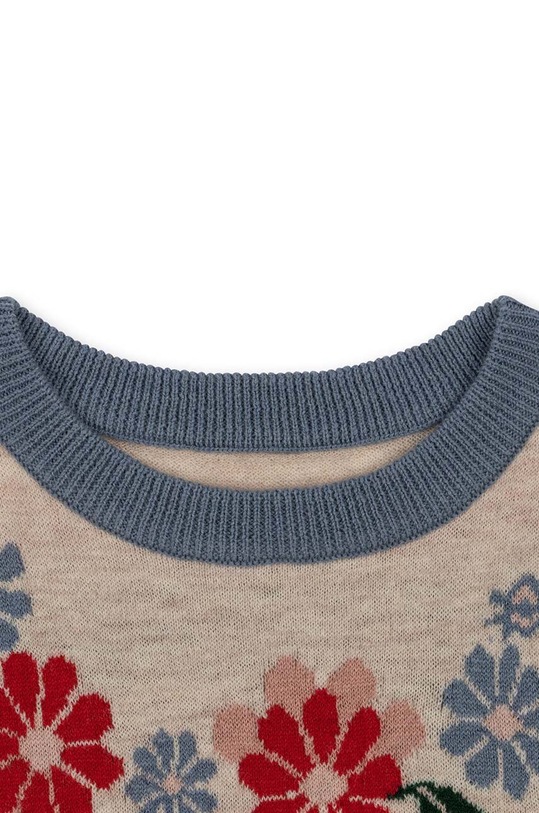 Dětské bavlněné šaty Konges Sløjd béžová KS6097