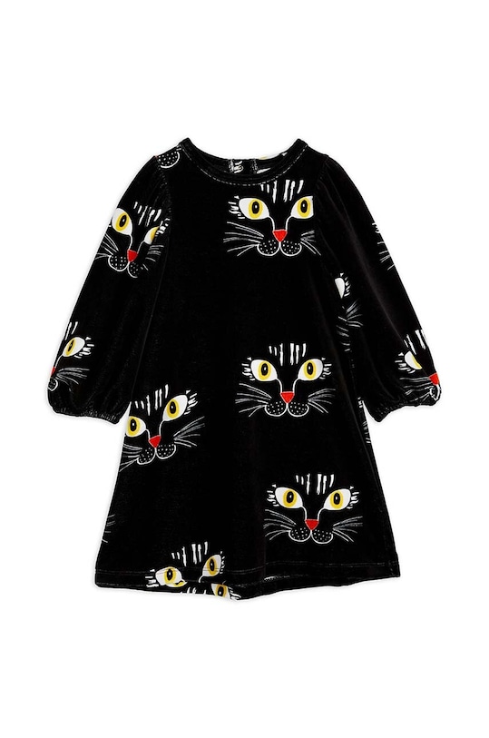 Mini Rodini sukienka bawełniana dziecięca wzorzyste czarny 2375012199