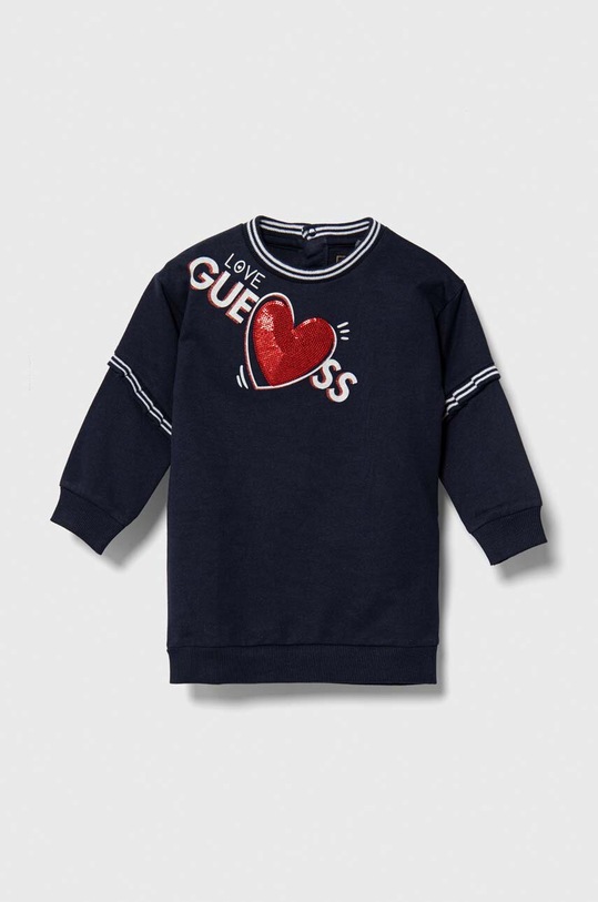Дитяча бавовняна сукня Guess A3YK22.KA6R0.9BYX блакитний AW23