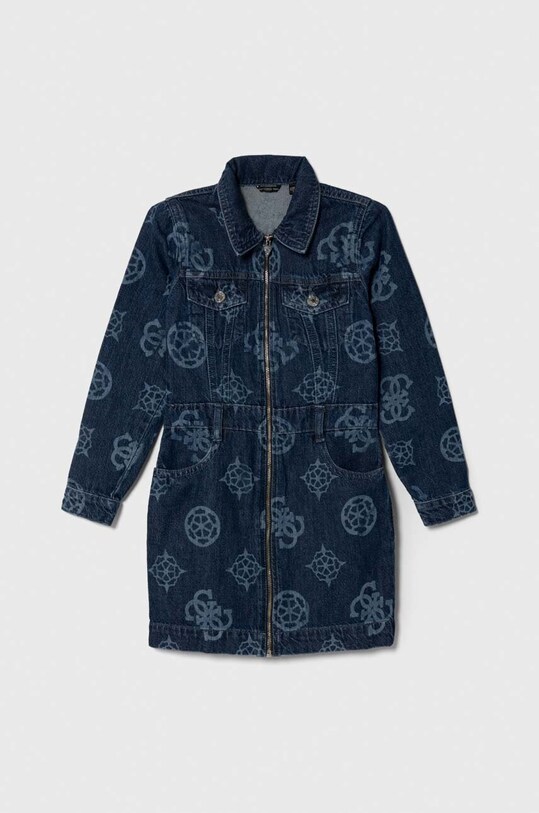 Otroška jeans obleka Guess J3YK00.D45E0.9BYX modra AW23