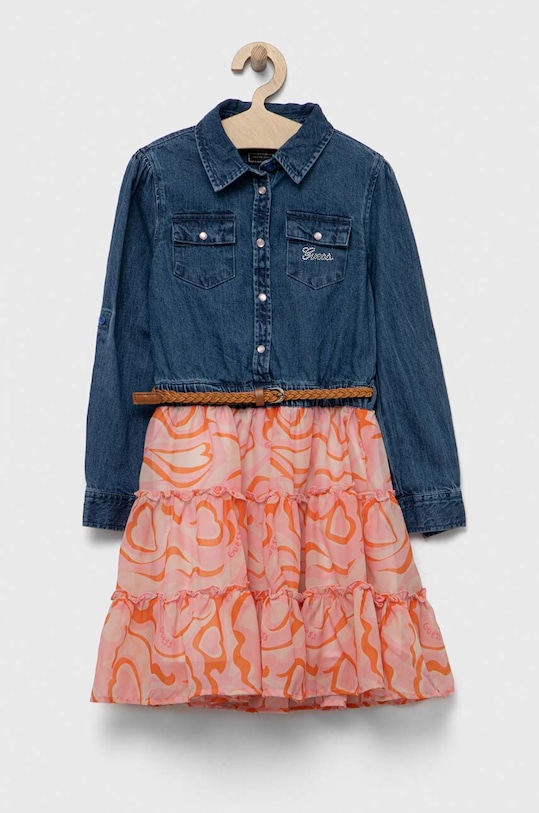 Guess sukienka dziecięca J3YK15.D4EU0.9BYX pomarańczowy AW23