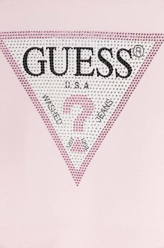 Дівчинка Дитяча бавовняна сукня Guess J3YK20.KA6R3.9BYX рожевий