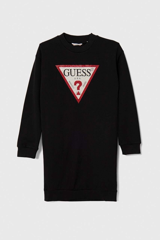 Хлопковое детское платье Guess хлопок чёрный J3YK20.KA6R3.9BYX