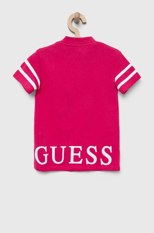 Guess sukienka bawełniana dziecięca K3YK24.KA6R4.9BYX różowy AW23