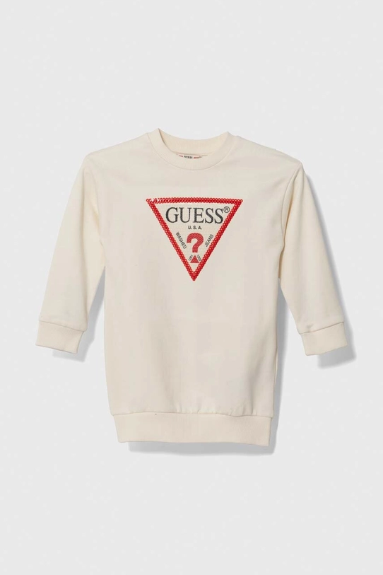 Хлопковое детское платье Guess хлопок бежевый K3YK25.KA6R3.9BYX