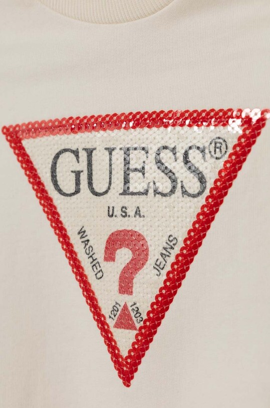 Дівчинка Дитяча бавовняна сукня Guess K3YK25.KA6R3.9BYX бежевий