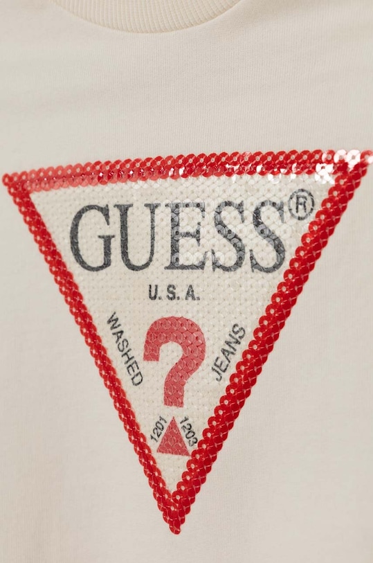 Dievča Dievčenské bavlnené šaty Guess K3YK25.KA6R3.9BYX béžová