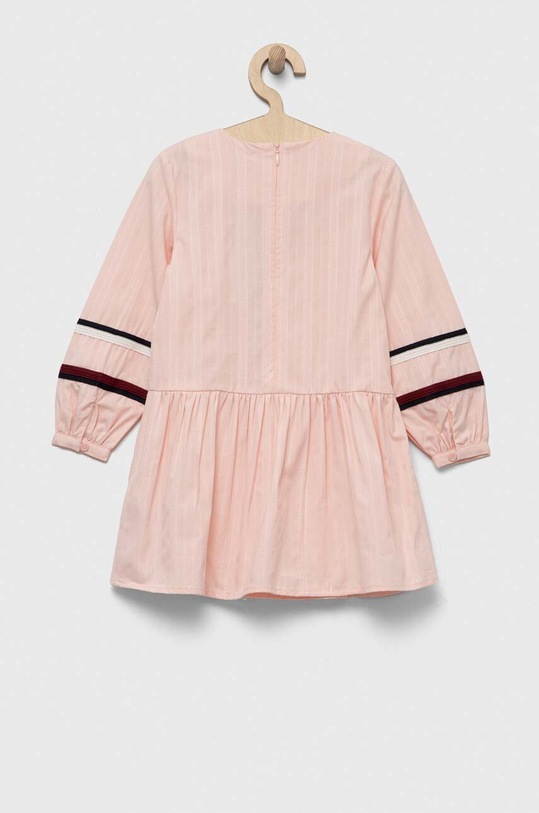 Хлопковое детское платье Tommy Hilfiger KG0KG07347.74.122.9BYX розовый AW23