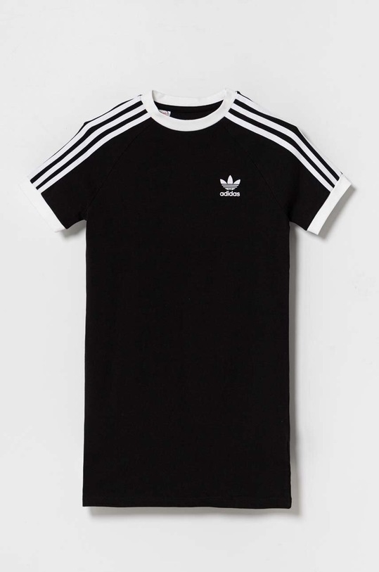 adidas Originals rochie din bumbac pentru copii mini negru IM3902
