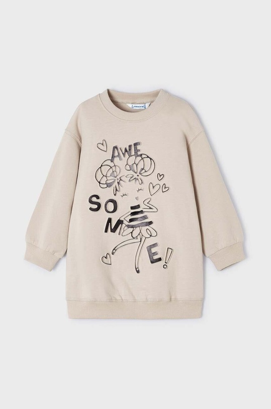 Mayoral sukienka dziecięca z elastanem beżowy 4931.6K.Mini.9BYX