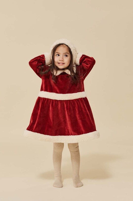 Παιδικό φόρεμα Konges Sløjd μακρύ μπορντό KS6356