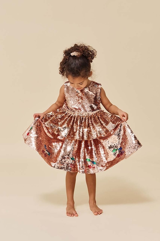 Konges Sløjd rochie fete mini rosu KS6431