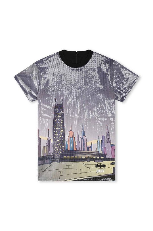 Παιδικό φόρεμα DKNY x DC Comics D32907.102.108 μωβ AW23