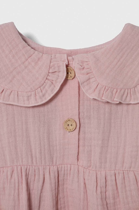 Fete Jamiks rochie din bumbac pentru bebeluși TAHIRA.or.Suki.JZG332.G roz