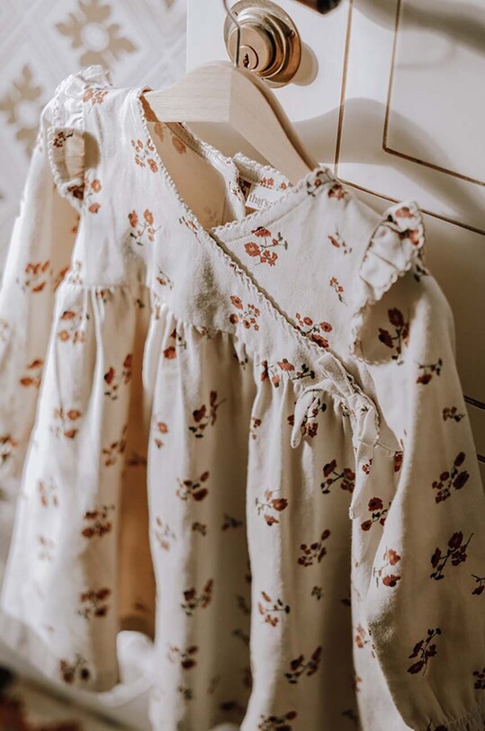 Dziewczynka That's mine sukienka bawełniana dziecięca 021728 Frey Dress 021728 beżowy