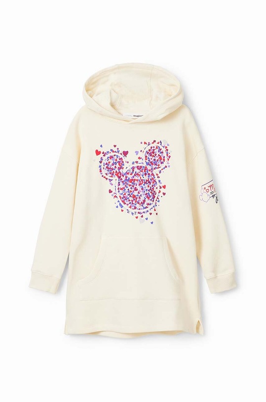 Dievčenské bavlnené šaty Desigual x Disney 23WGVK07 béžová AW23