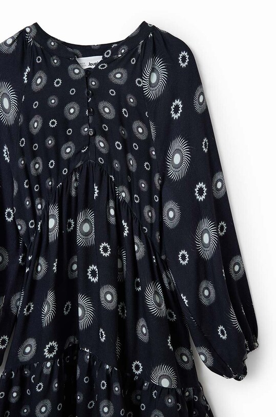 Desigual sukienka dziecięca 23WGVW05 DRESS LONG SLEEVE czarny 23WGVW05