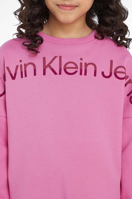 Детска памучна рокля Calvin Klein Jeans IG0IG02227.9BYX виолетов