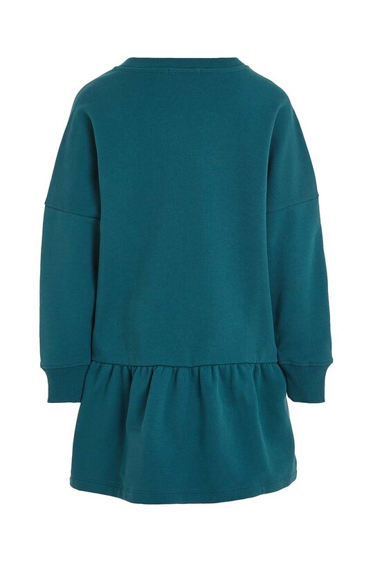 DÍVKA Dětské bavlněné šaty Calvin Klein Jeans IG0IG02227.9BYX zelená