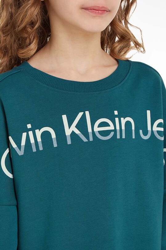 Dětské bavlněné šaty Calvin Klein Jeans IG0IG02227.9BYX zelená