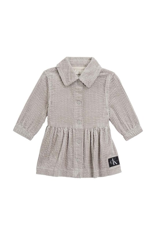 Хлопковое детское платье Calvin Klein Jeans длинный бежевый IN0IN00122.G.9BYX