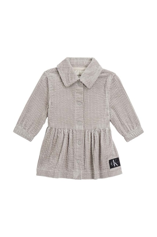 Calvin Klein Jeans vestito di cotone bambina mini beige IN0IN00122.G.9BYX