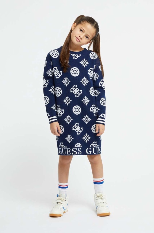 Детска рокля Guess трикотаж тъмносин J3BK04.Z3AH0.9BYX